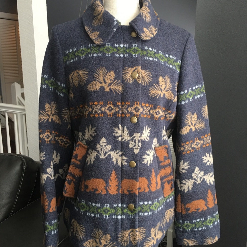 Women’s Navy, Wool, Pendleton Jacket, Size Small